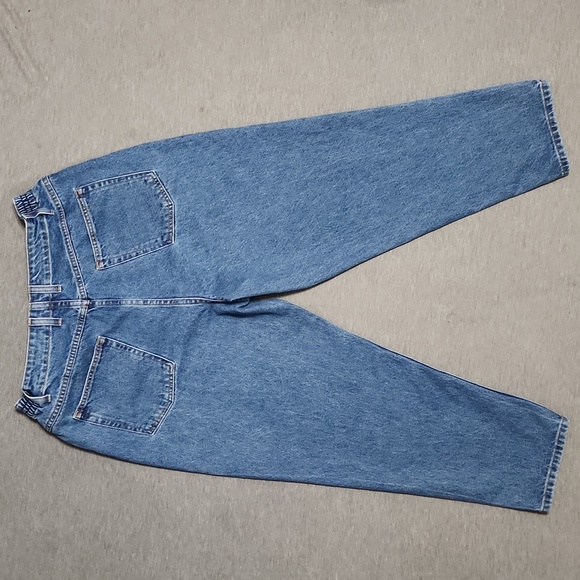 Vintage L.L. Bean High Rise Baggy Relaxed Tapered Leg Elastic Waist "Mom" Jeans - Picture 4 of 11